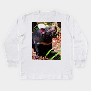 Tasmanian Devil Kids Long Sleeve T-Shirt